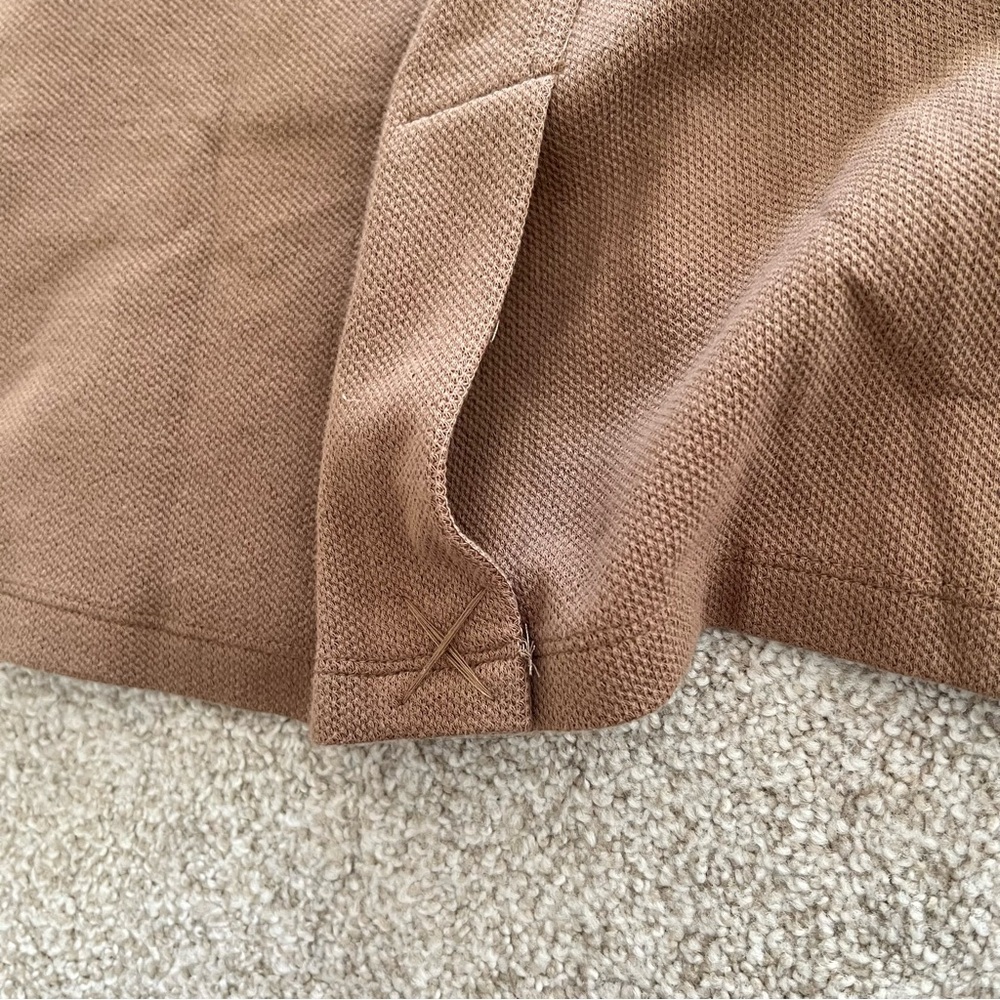 Matty M Chic Tan Brown Open Front Cotton Cardigan NWOT Size XL - Picture 5 of 12